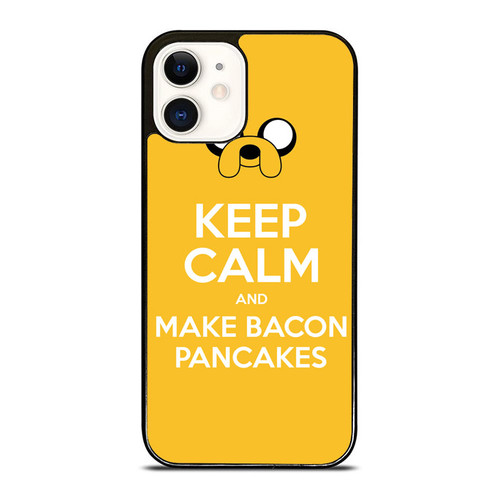 Adventure Time Jake Dog Keep Calm And Make Bacon Pancakes Funny iPhone 12 Mini / 12 / 12 Pro / 12 Pro Max Case Cover