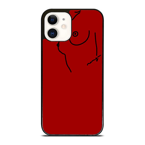 Abstract Art Lines Red iPhone 12 Mini / 12 / 12 Pro / 12 Pro Max Case Cover