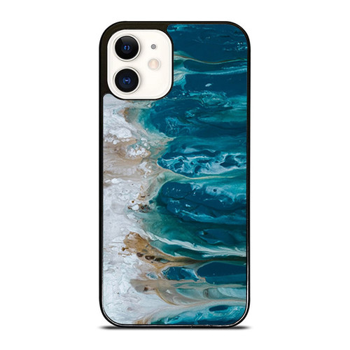 Abstract Art Blue Wall Art Coastal Landscape Giclee iPhone 12 Mini / 12 / 12 Pro / 12 Pro Max Case Cover
