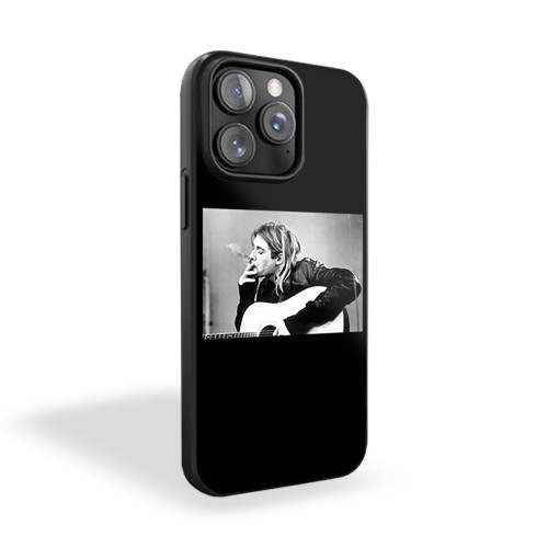 Kurt Donald Cobain Nirvana Kurt 27 Smoking Guitar iPhone 15 Case Cover