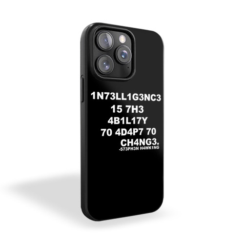 Stephen Hawking Intelligence Quotes iPhone 15 Case Cover