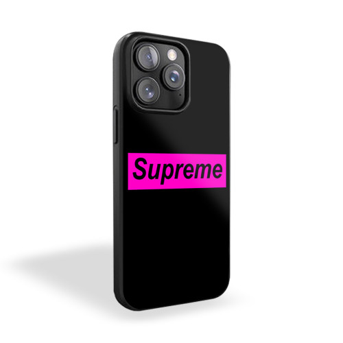 Supreme Pink Logo iPhone 15 Case Cover