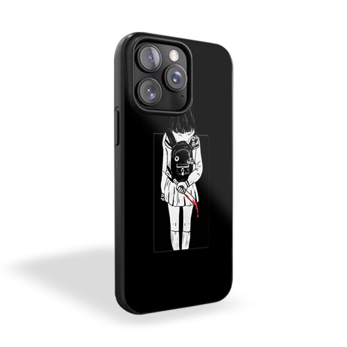 Horror Knife Blood Girl Japan Anime Manga iPhone 15 Case Cover