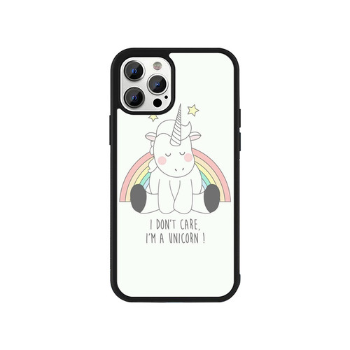 Unicorn Cute Quotes I Dont Care Im Unicorn iPhone 13 / 13 Mini / 13 Pro / 13 Pro Max Case Cover