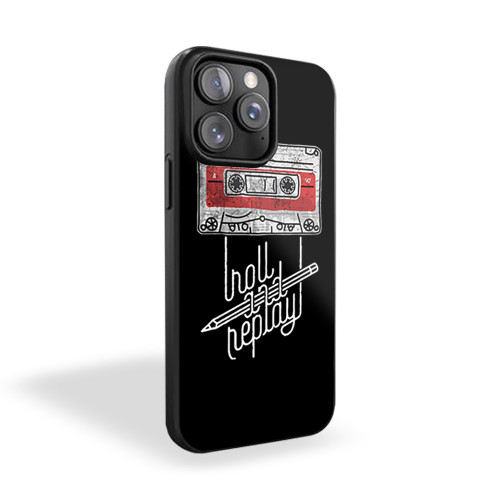 Roll And Replay Music Cassette Audio Vintage iPhone 15 Case Cover