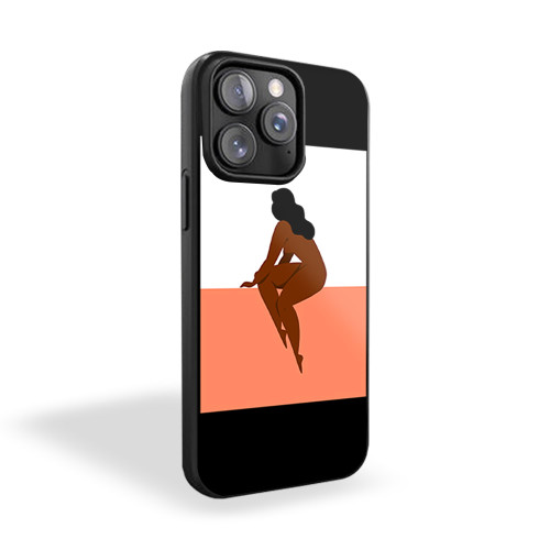 Black Woman Naked Lady Illustration iPhone 15 Case Cover