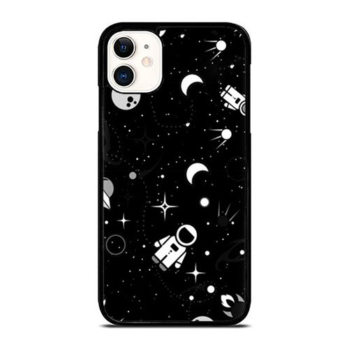 Space Astronaut Cosmic Black Pattern iPhone 11 / 11 Pro / 11 Pro Max Case Cover