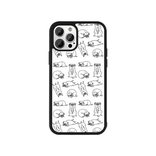 Sleeping Pug Pattern iPhone 13 / 13 Mini / 13 Pro / 13 Pro Max Case Cover