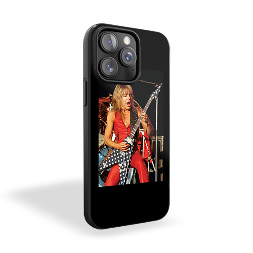 Randy Rhoads Polka Dot Flying V Guitar iPhone 15 Case Cover