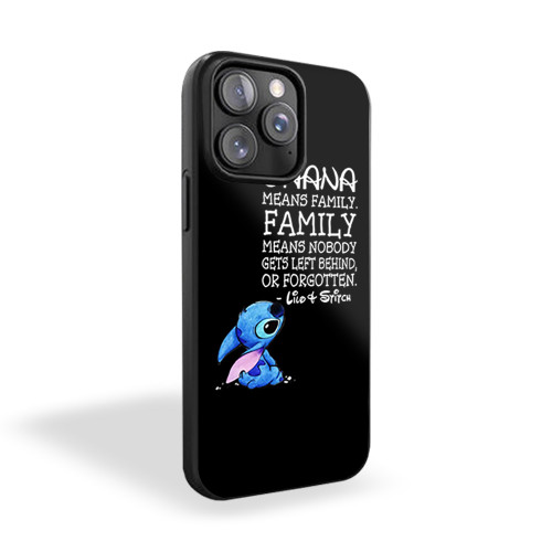 Stitch Ohana Family Quote iPhone 15 Case Cover