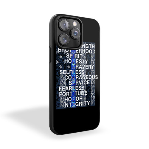 Thin Blue Line Strength iPhone 15 Case Cover