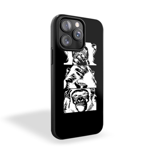 Three Wise Monkeys Drei Affen Nichts iPhone 15 Case Cover