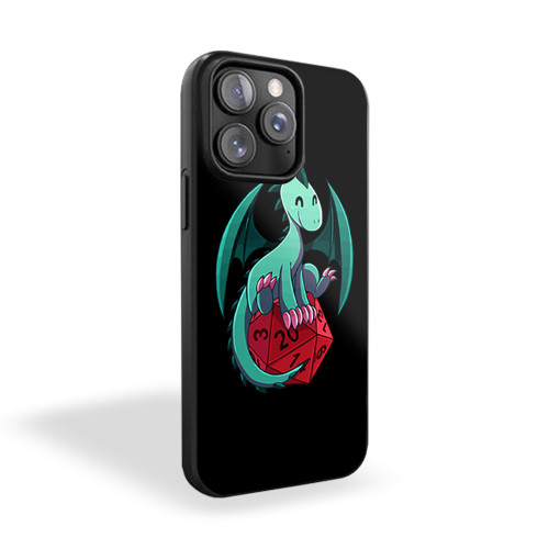 D D Dragons And Dice (Green Dragon) iPhone 15 Case Cover