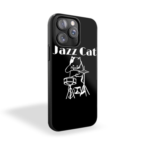 Jazz Cat Drumming Shirt Gift For Jazz Music Fans iPhone 15 Case Cover