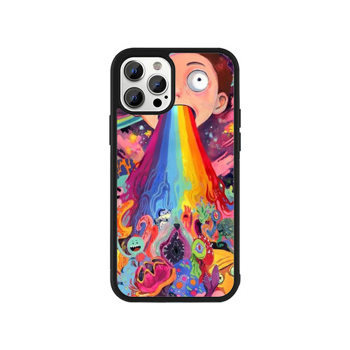 Rick And Morty Adventure Good Bye Moonman Galaxy Rainbow Funny Parody iPhone 13 / 13 Mini / 13 Pro / 13 Pro Max Case Cover
