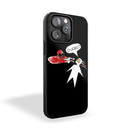 Deadpool Movie Ouchie Drawing Funny iPhone 15 Case Cover