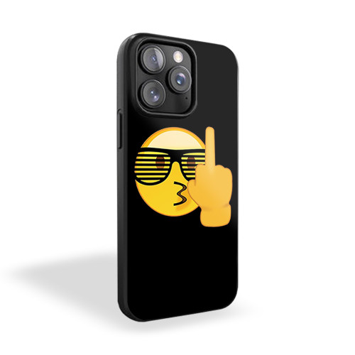 Emoji Sunglasses Middle Finger iPhone 15 Case Cover