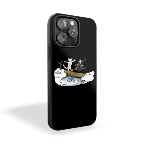 Jon Snow And Ghost In The Style Of Calvin And Hobbes iPhone 15 Case Cover