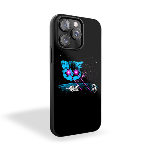Laser Eyes Space Cat iPhone 15 Case Cover