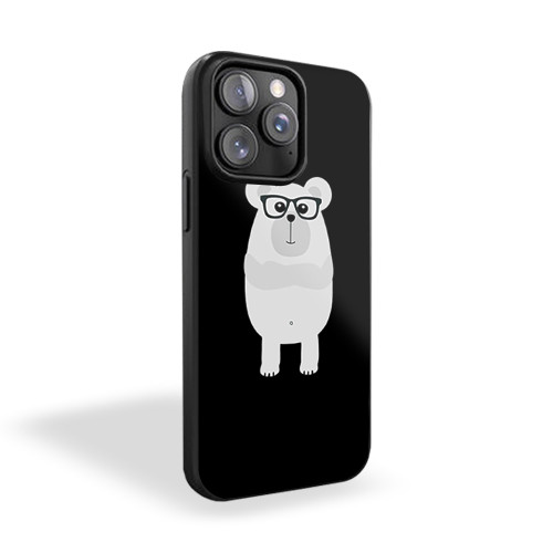 Nerd Polar Bear iPhone 15 Case Cover