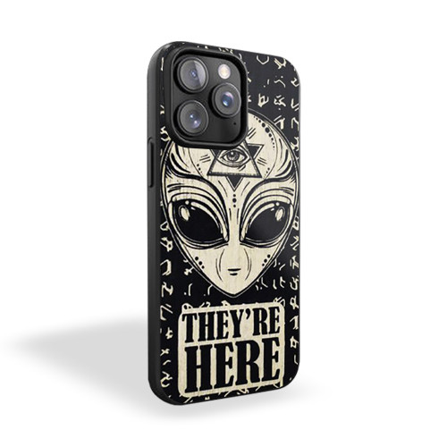 Alien Illuminati They're Here iPhone 15 Case Cover