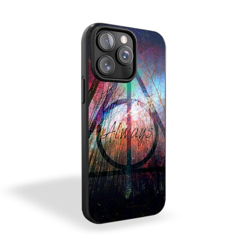 Always Harry Potter And The Deathly Hallows Symbol Galaxy iPhone 15 Case Cover