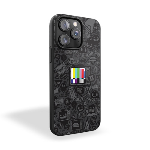 Anime Test Patterns Selective Coloring iPhone 15 Case Cover