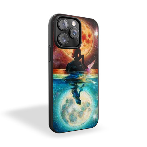 Ariel With The Lush Background Of The Moon iPhone 15 Case Cover Ariel With The Lush Background Of The Moon iPhone 15 Case Cover