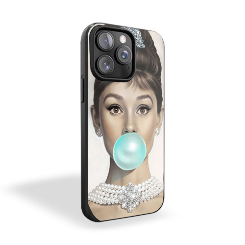 Audrey Hepburn Bubble Gum 1 iPhone 15 Case Cover