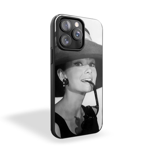 Audrey Hepburn Portrait Iconic Hat iPhone 15 Case Cover