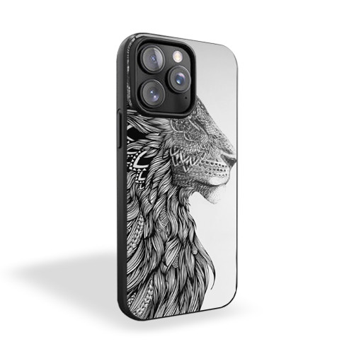 Aztec Animal Design 08 Lion iPhone 15 Case Cover
