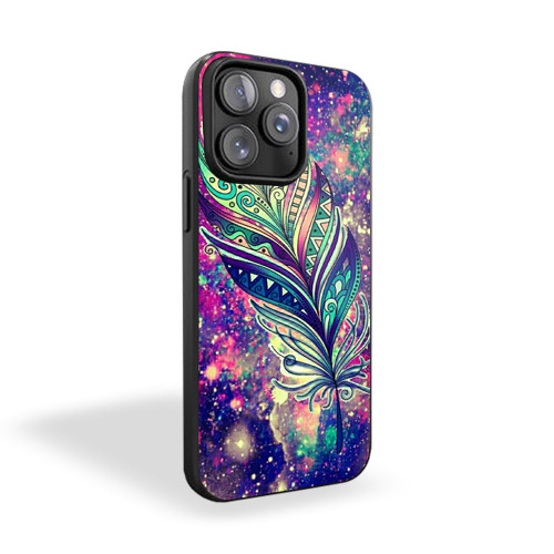 Aztec Feather Galaxy Space iPhone 15 Case Cover