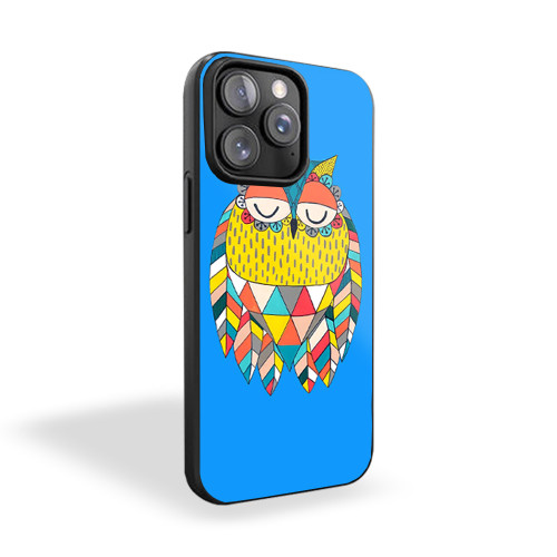 Aztec Owl Illustration iPhone 15 Case Cover