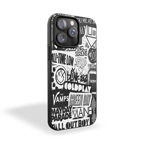 Band Logo Collage iPhone 15 Case Cover