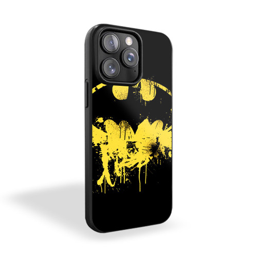 Batman Logo Splatter Pattern 2 iPhone 15 Case Cover