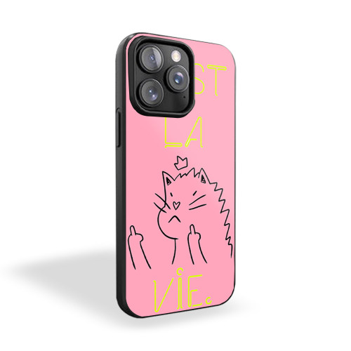 C'Est La Fucking Vie- Cat With Middle Finger 2 iPhone 15 Case Cover