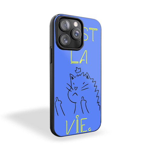 C'Est La Fucking Vie- Cat With Middle Finger 3 iPhone 15 Case Cover