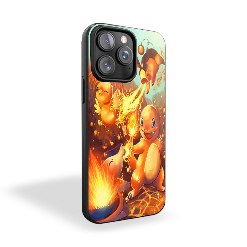 Charmander Pikachu Pokemon Fire iPhone 15 Case Cover Charmander Pikachu Pokemon Fire iPhone 15 Case Cover