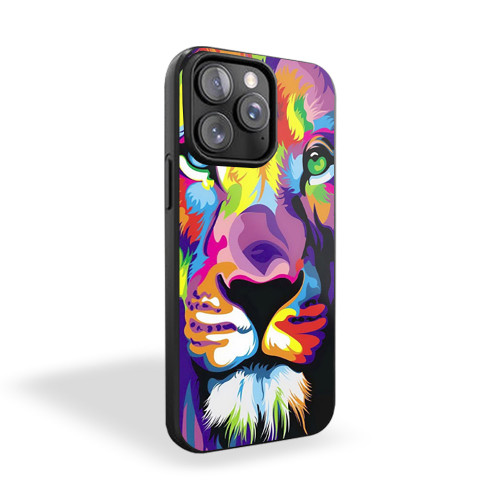 Colorful Cartoon Lion iPhone 15 Case Cover