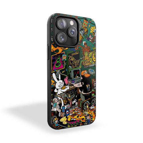 Cortoon Teenage Mutant Ninja Turtles Batman Garfield iPhone 15 Case Cover