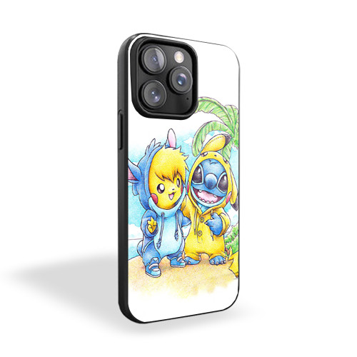 Cute Pikachu And Stitch iPhone 15 Case Cover