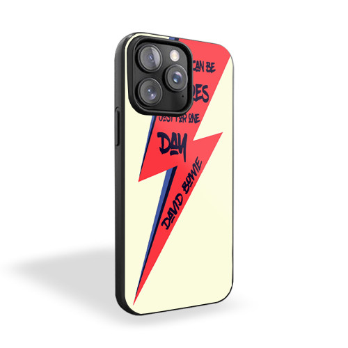 David Bowie We Could Be Heroes Ziggy Stardust Lightning Strike iPhone 15 Case Cover