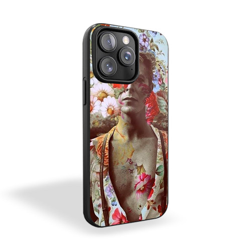 David Bowie Ziggy Stardust Floral iPhone 15 Case Cover