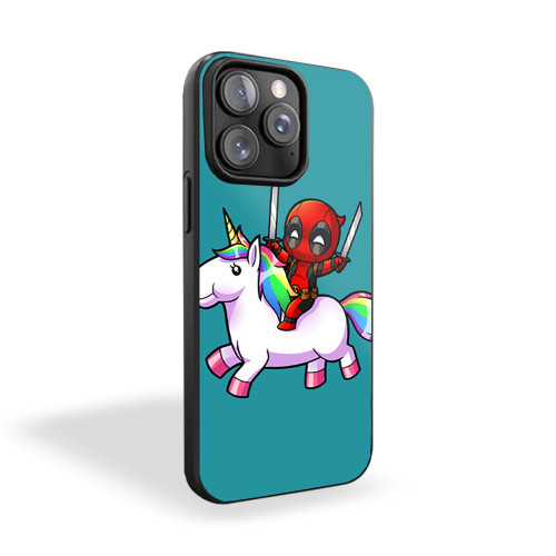 Deadpool Cute Rainbow Unicorn Funny Parody iPhone 15 Case Cover