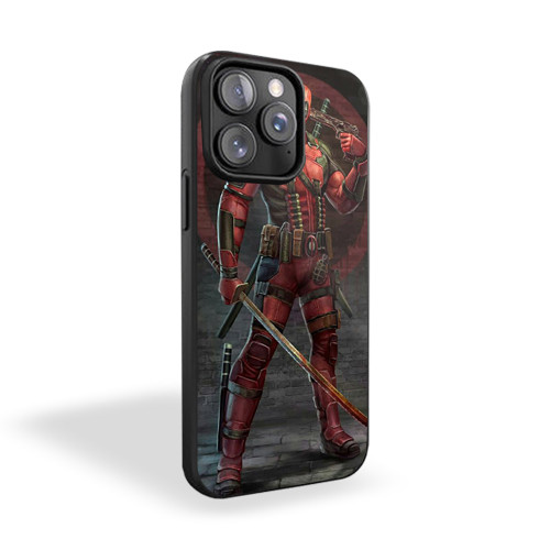 Deadpool Funny Movie Suicide Pistol iPhone 15 Case Cover