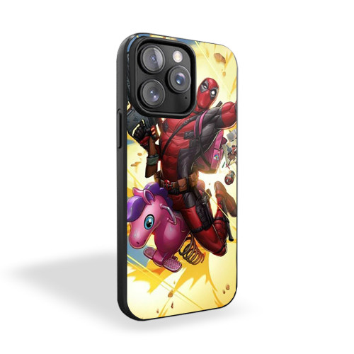 Deadpool Funny Movie Unicorn Blow Taco iPhone 15 Case Cover