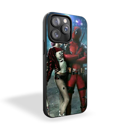 Deadpool Versus Harley Quinn Funny Movie Character iPhone 15 Case Cover