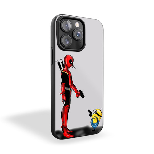 Deadpool Vs Minion Funny Marvel iPhone 15 Case Cover