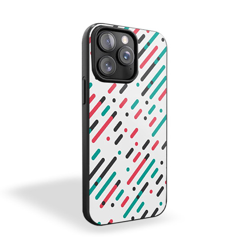 Diagonal Color Lines Pattern iPhone 15 Case Cover