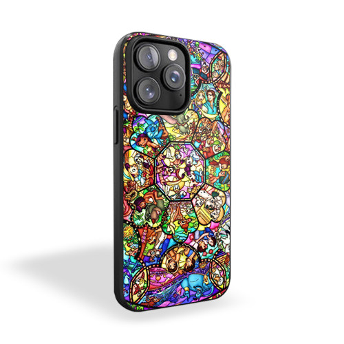 Disney All Star Allstar Jigsaw Stained Glass iPhone 15 Case Cover